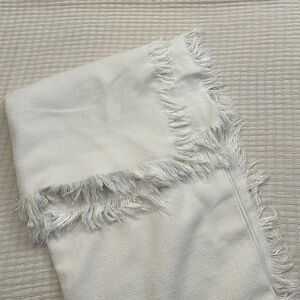 Leanne Ford for Crate & Barrel 55x70” White Throw